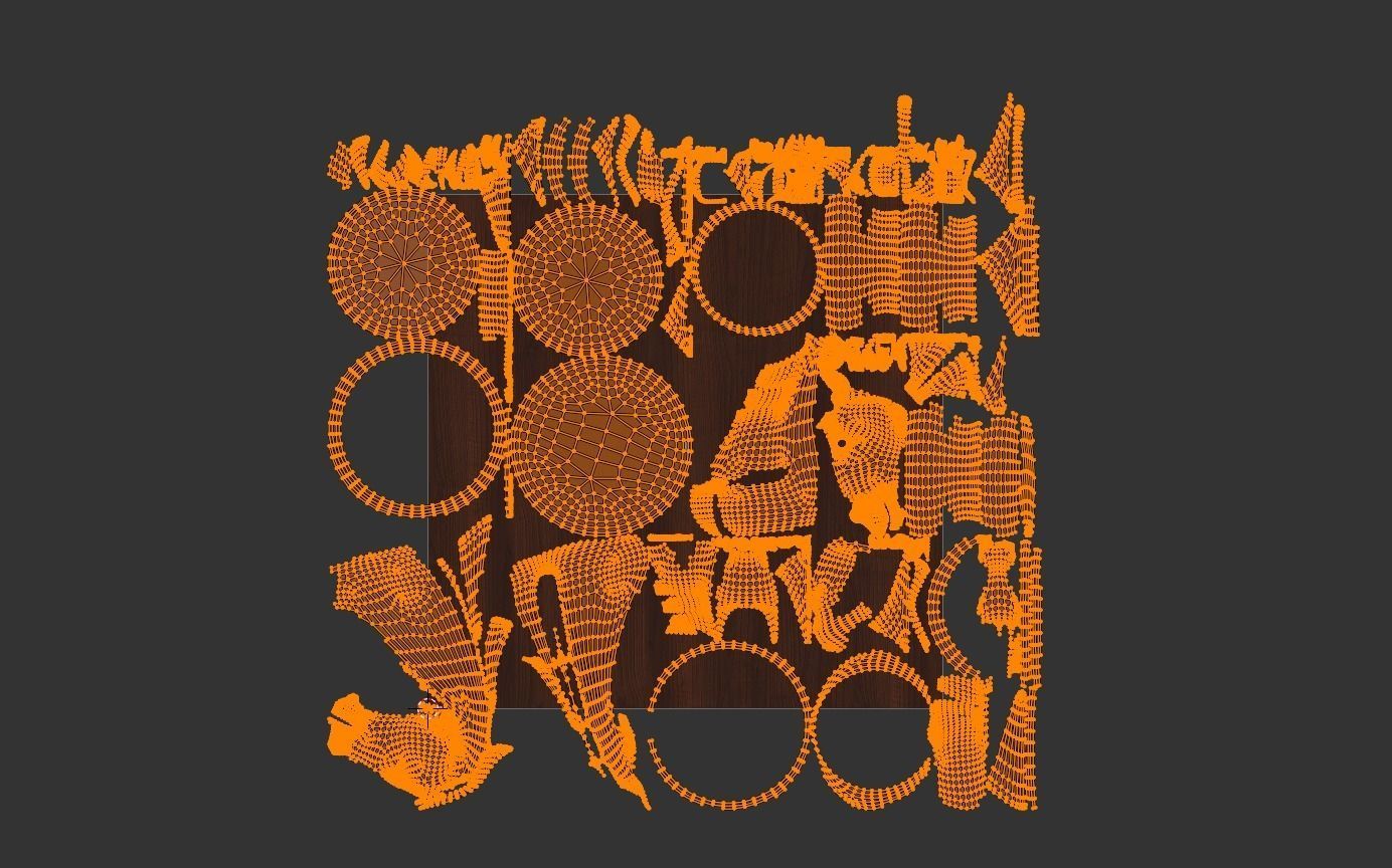 Wooden Chess Set  3D model_26