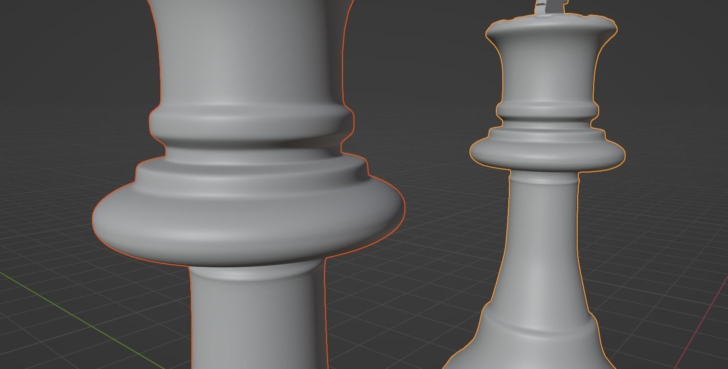 Wooden Chess Set  3D model_19
