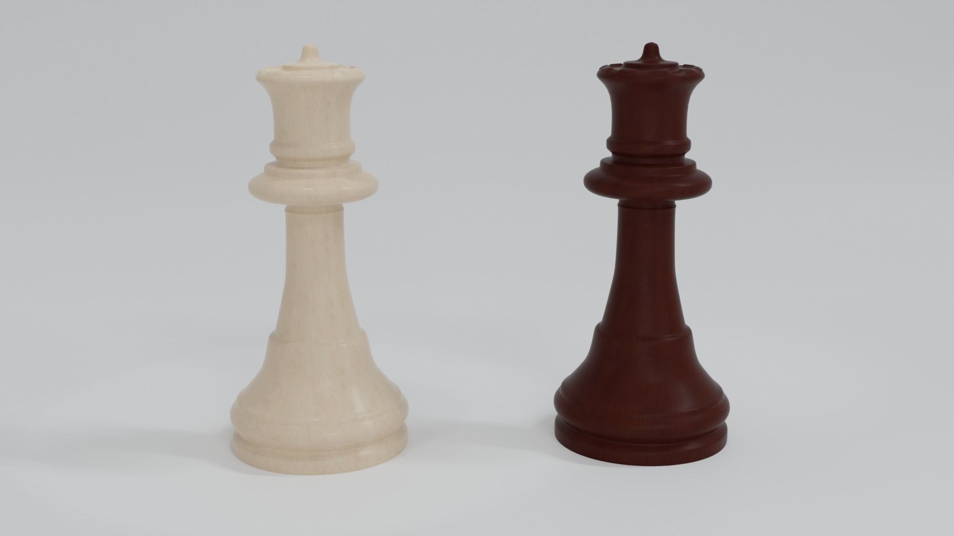 Wooden Chess Set  3D model_8