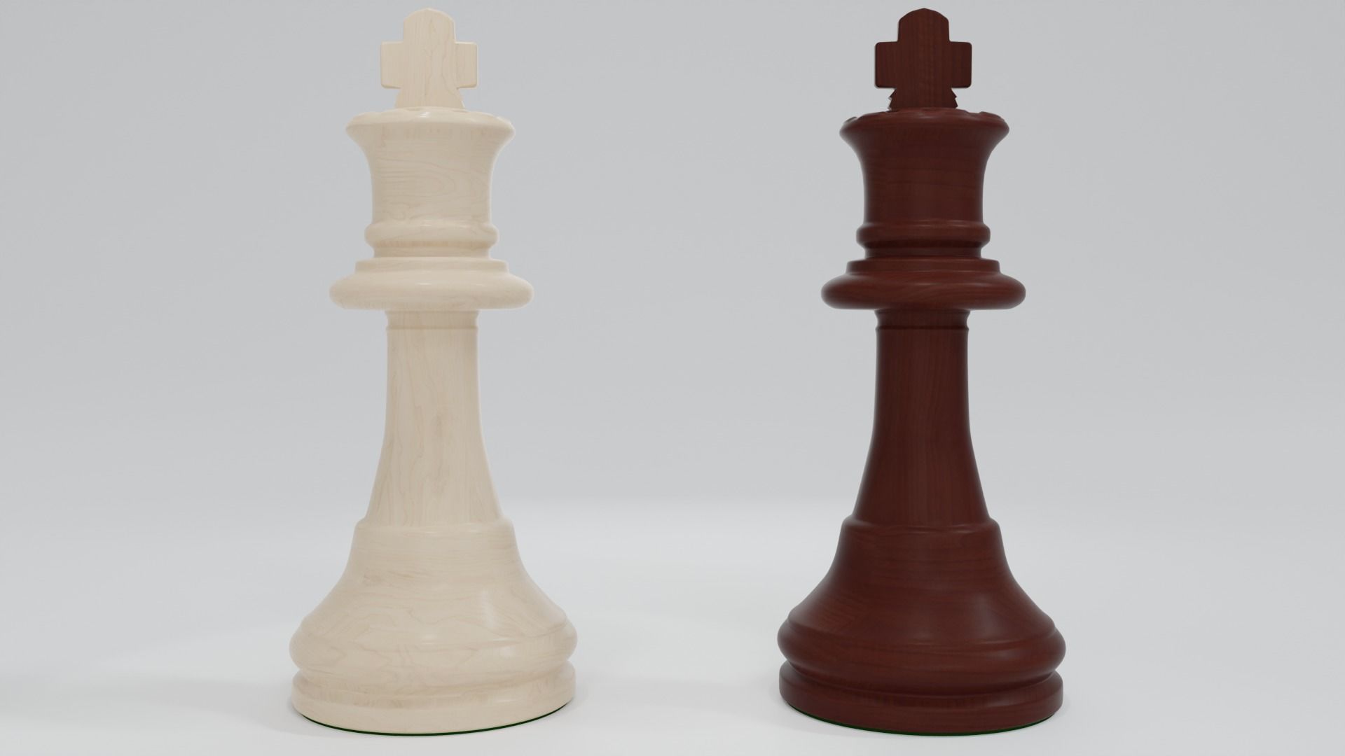 Wooden Chess Set  3D model_9