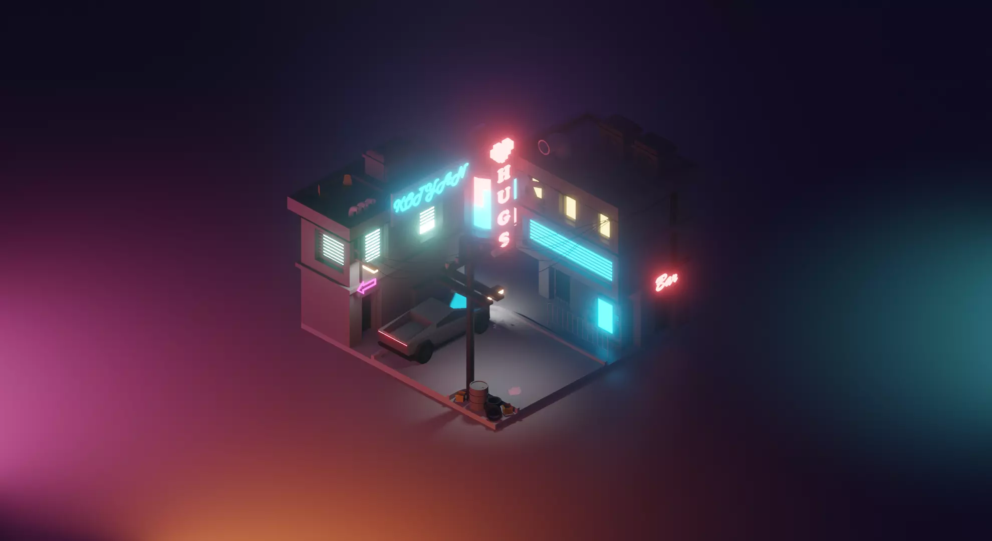 CuberCity Low-poly 3D model_0