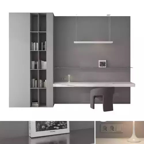 Workplace set 04 3D model