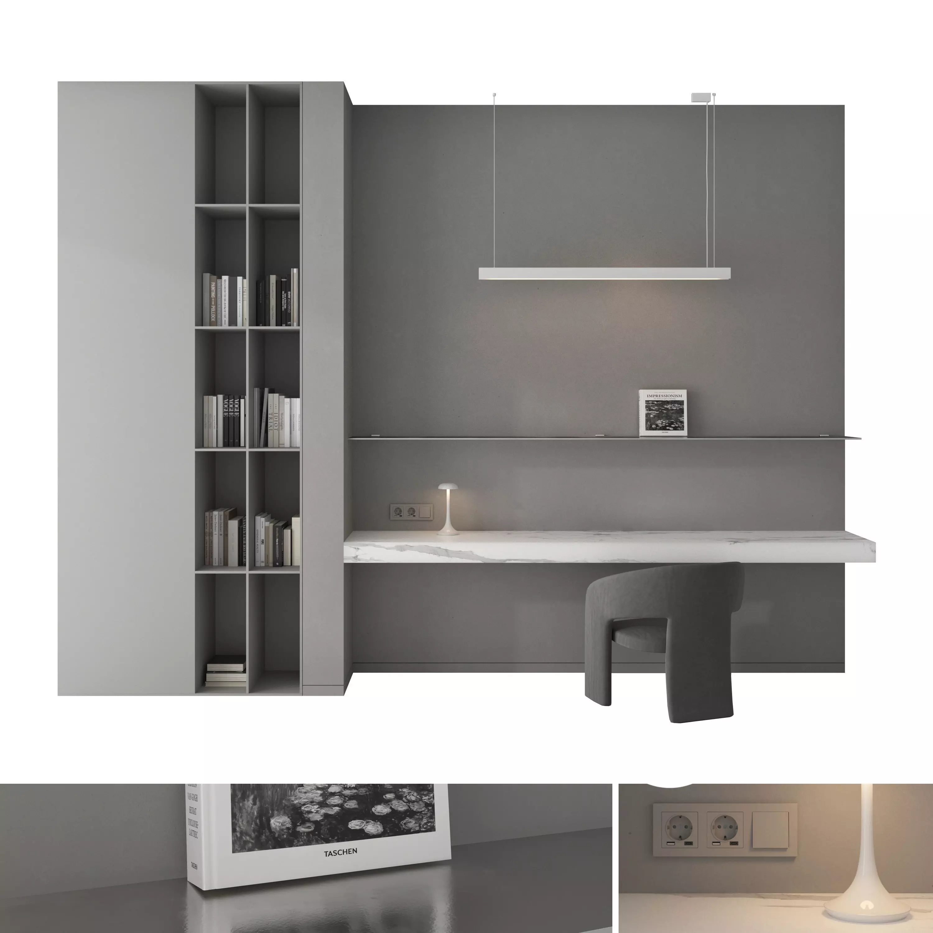 Workplace set 04 3D model_0