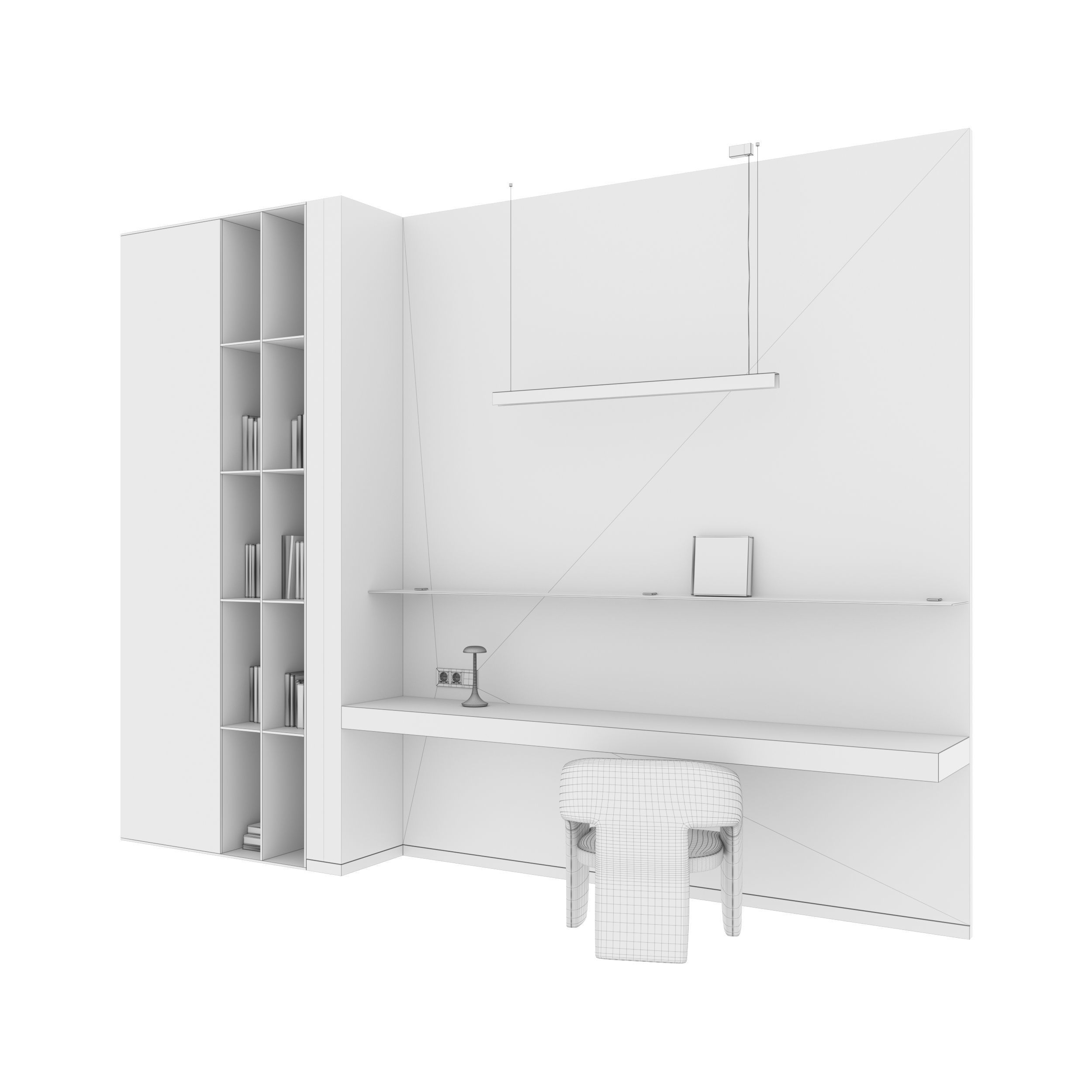 Workplace set 04 3D model_6