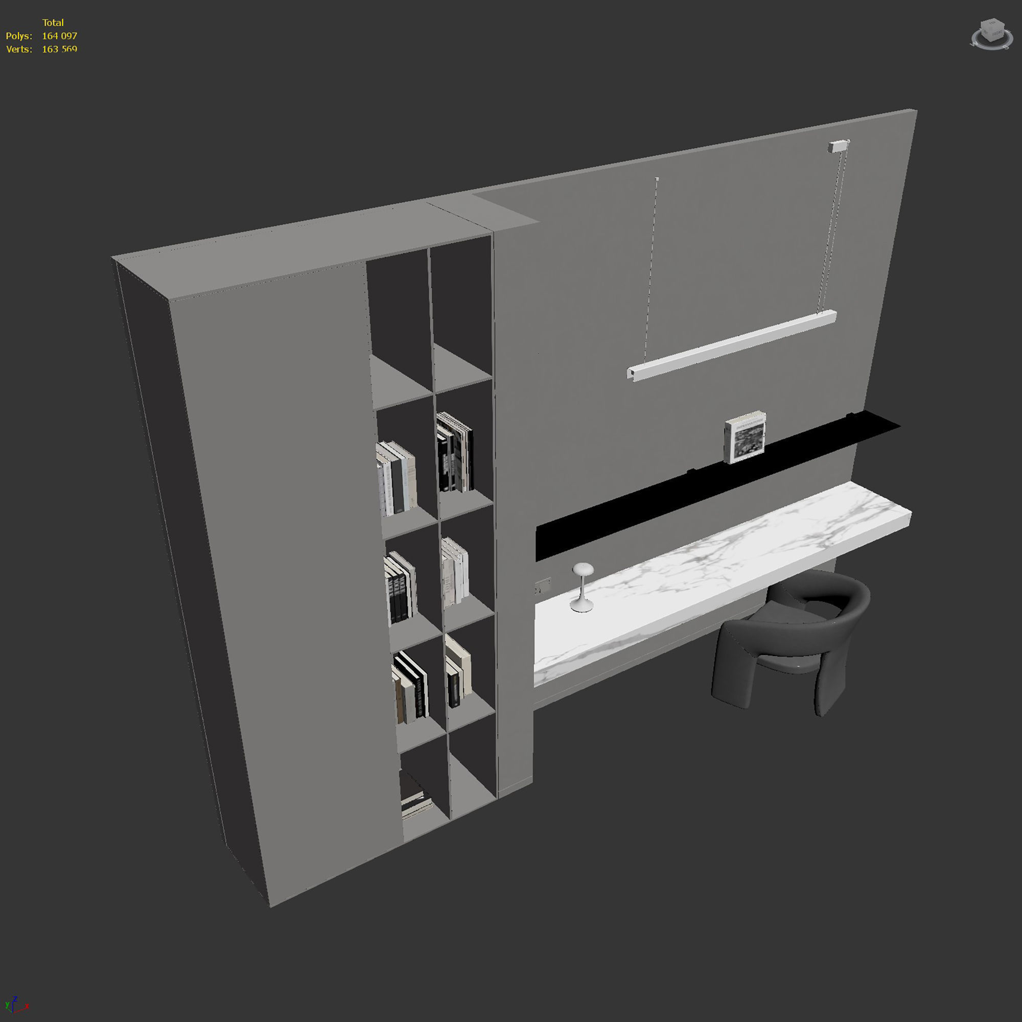 Workplace set 04 3D model_7