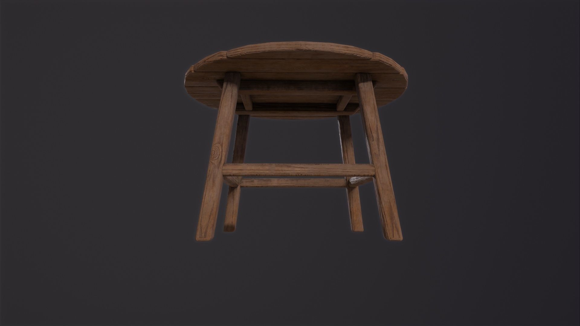 Old dusty table 3D Model Low-poly 3D model_5