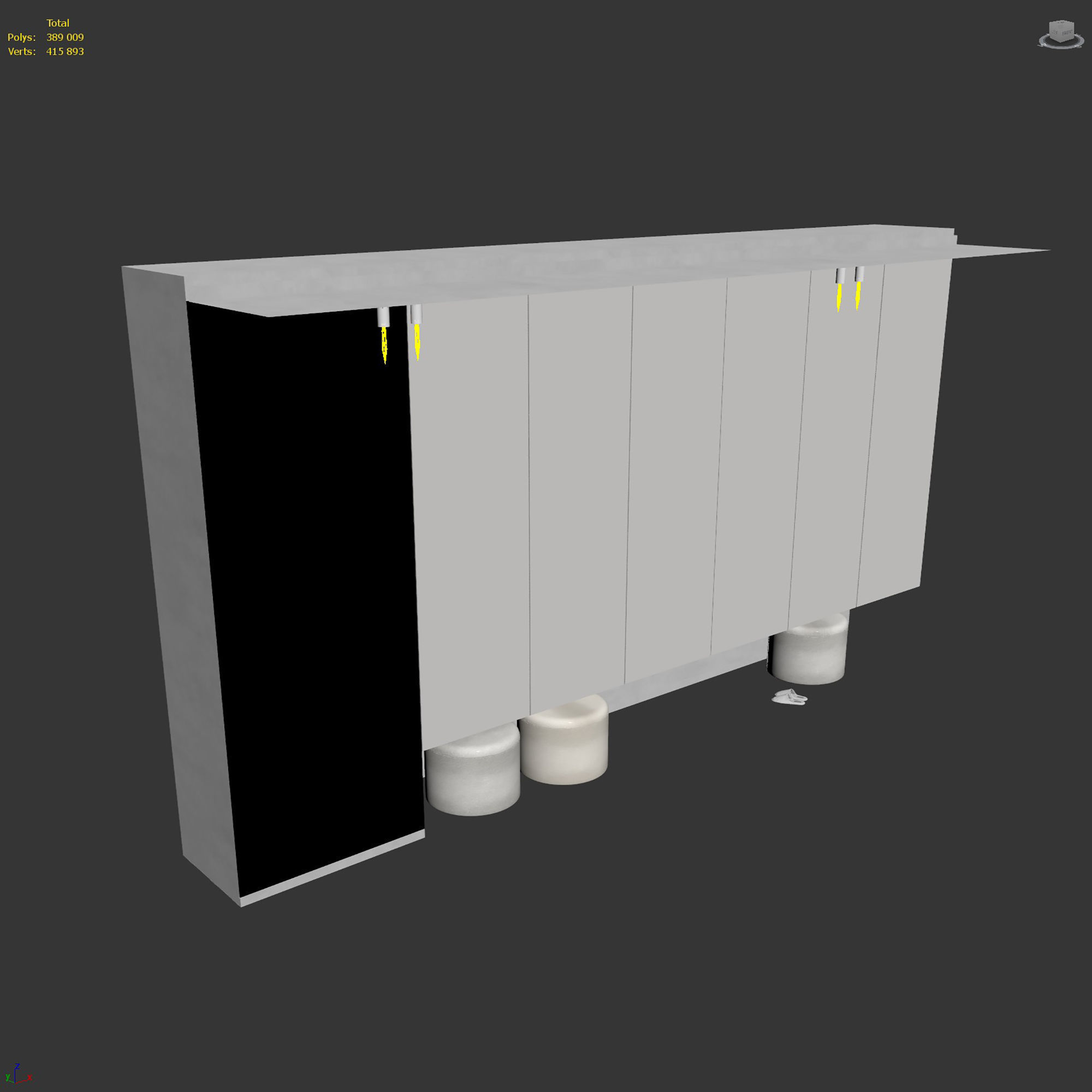 Hallway set 10 3D model_7