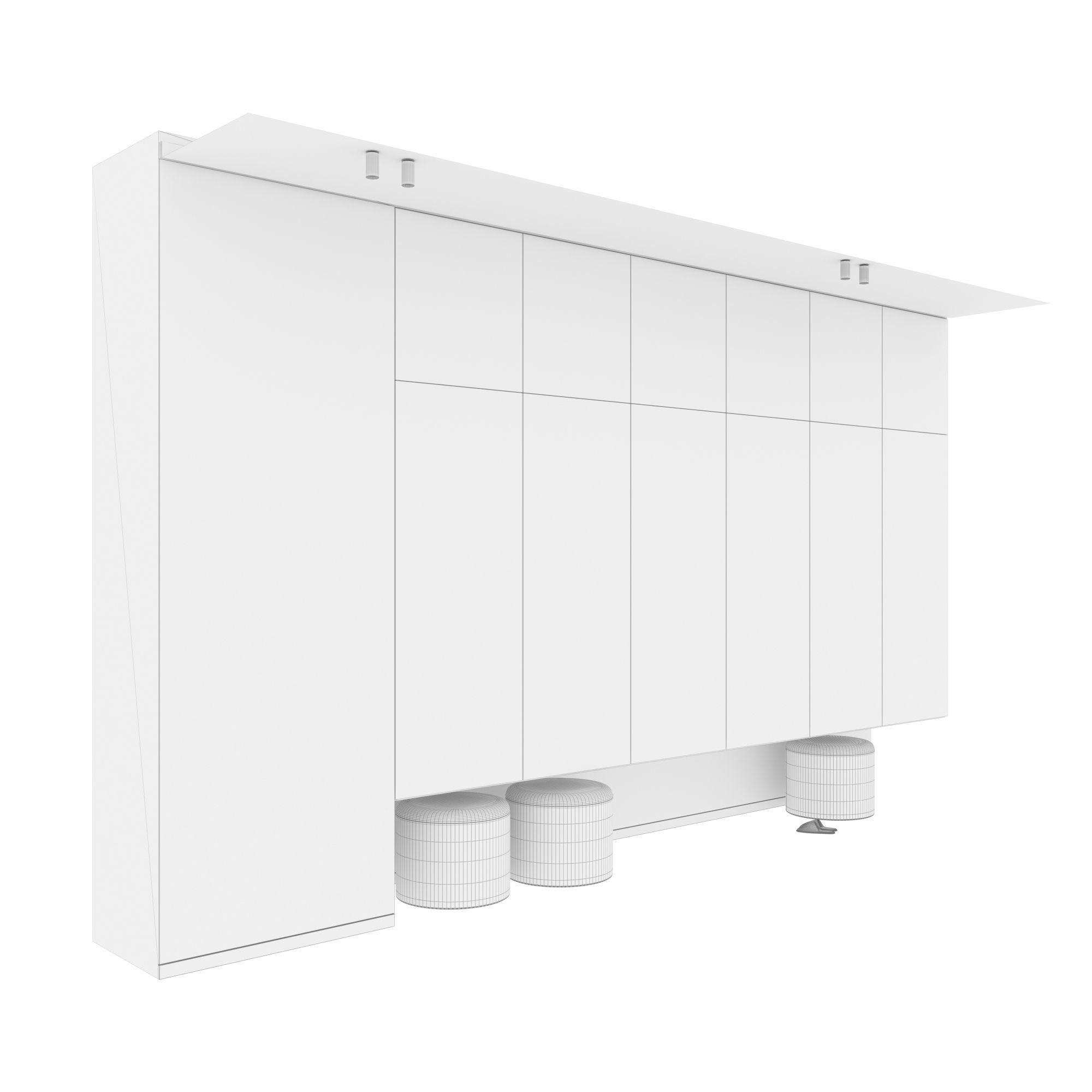 Hallway set 10 3D model_6