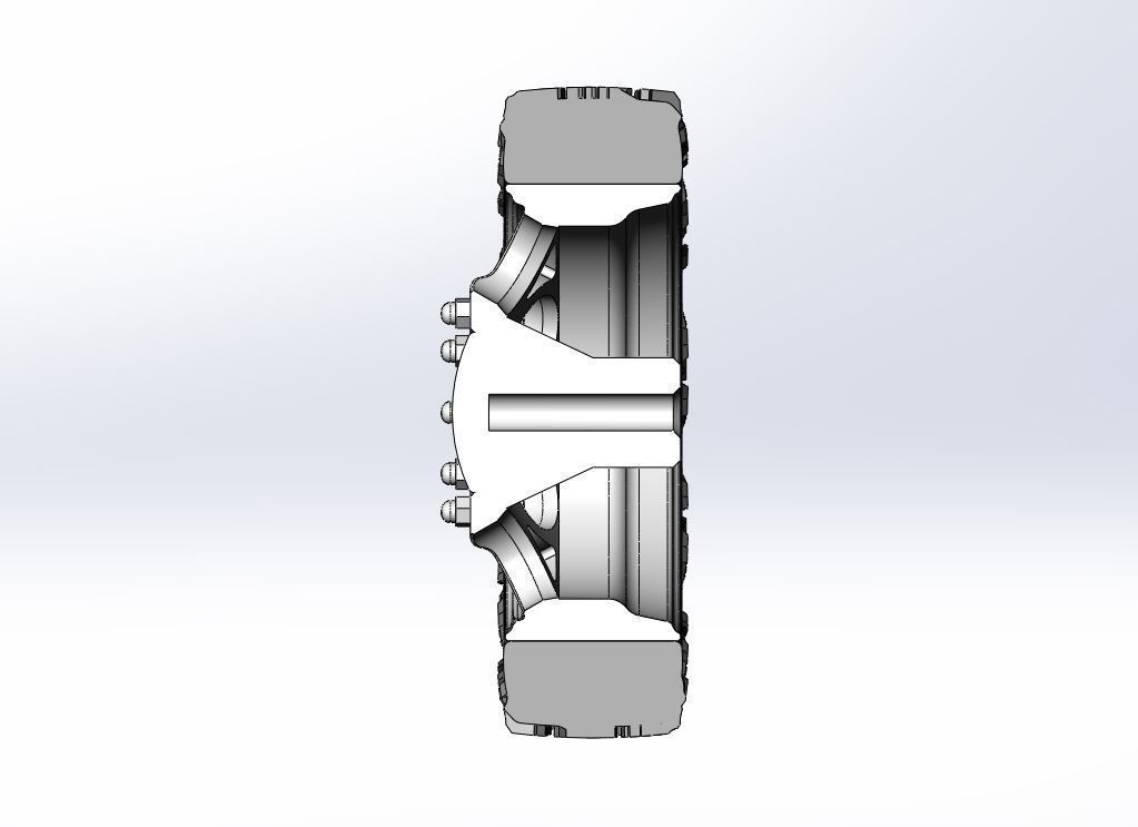 Front semi wheel for pickup V15 Scale 1 to 25 3D print model_10