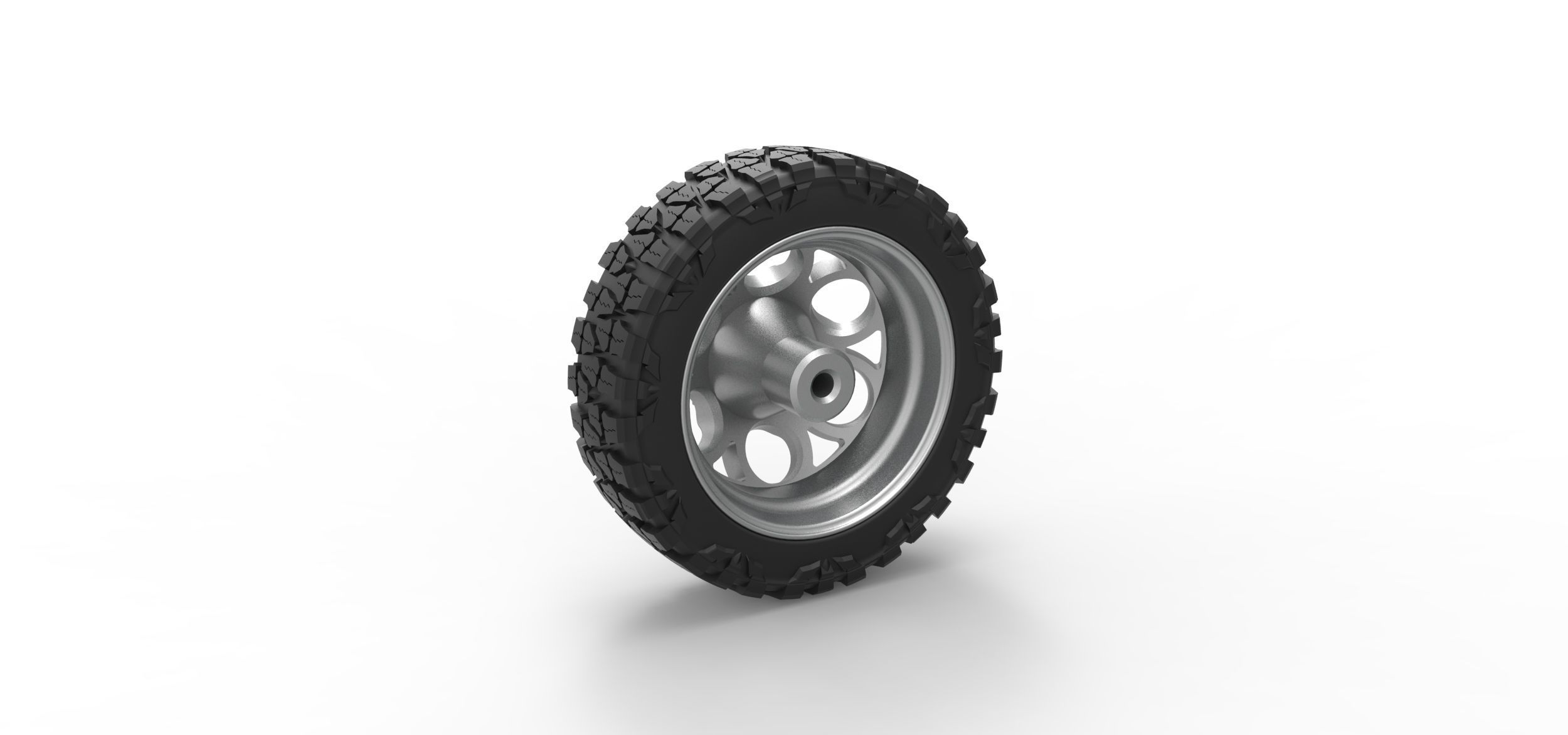 Front semi wheel for pickup V15 Scale 1 to 25 3D print model_7