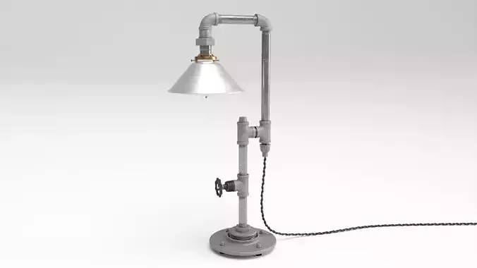  Industrial Tube Lamp 3D model