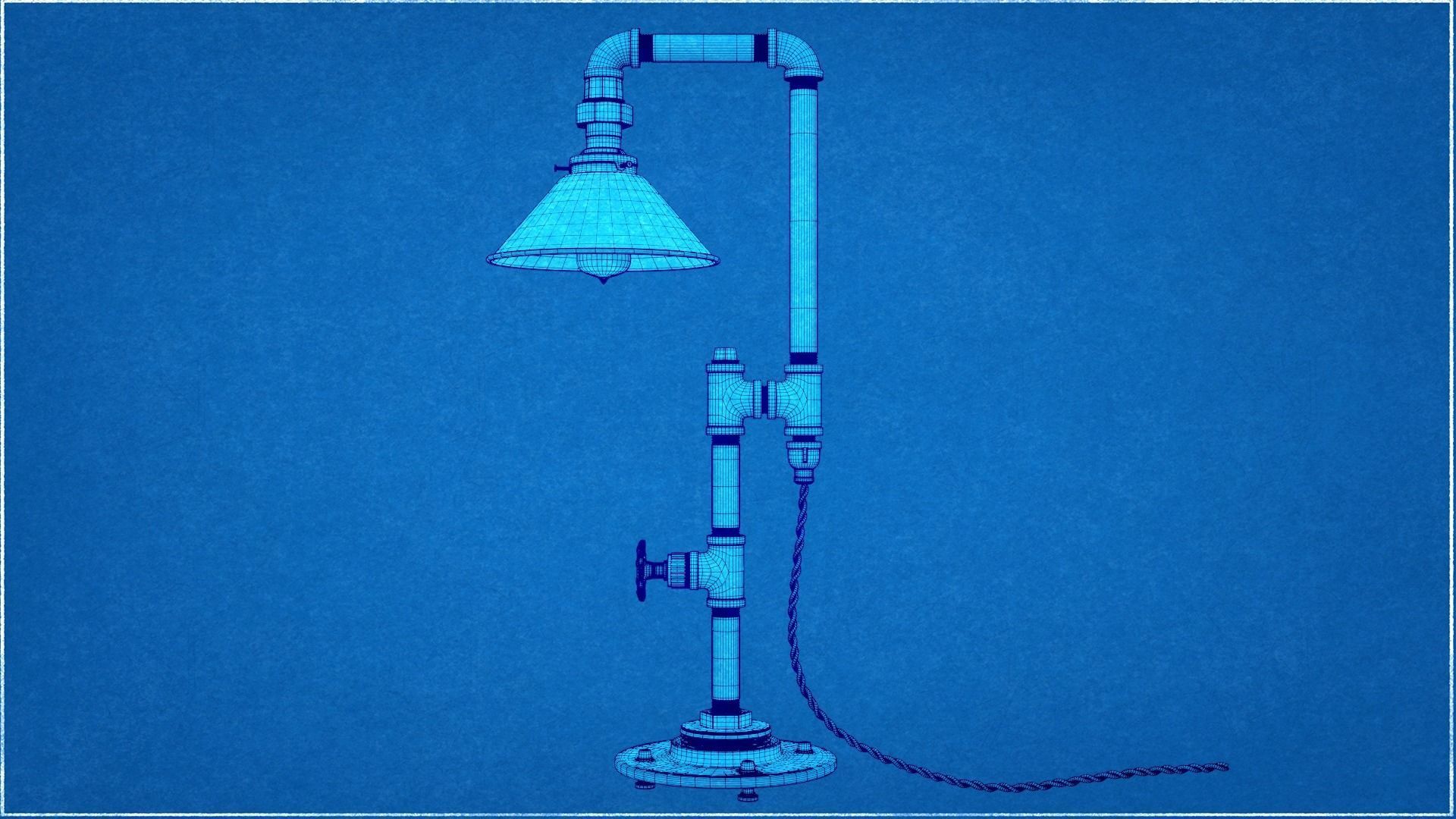 Industrial Tube Lamp 3D model_10