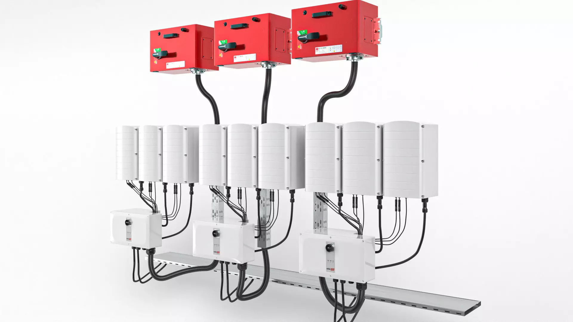 Solar Edge Inverter Group Low-poly 3D model