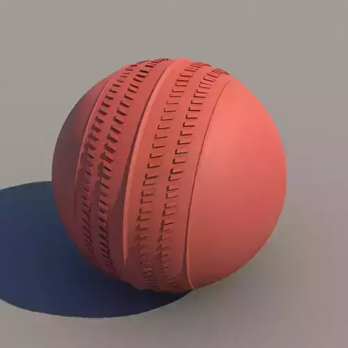 Local  Cricket Ball with Grip around it  Low Poly