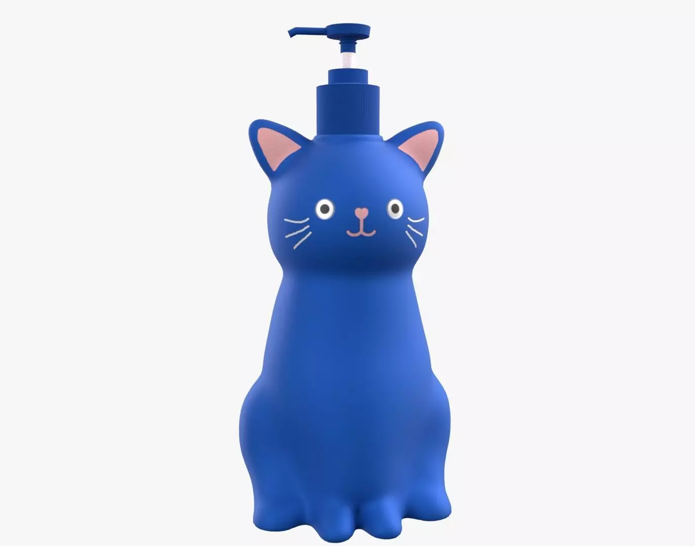 Cat Liquid Soap Dispenser Blue Version 3D model_0