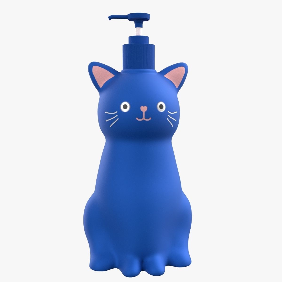 Cat Liquid Soap Dispenser Blue Version 3D model_22