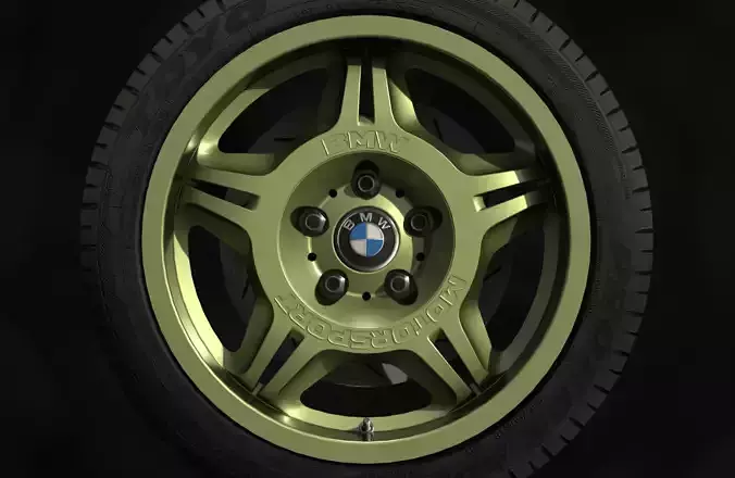 E36 M3 GT - Wheels - Game Ready - Textured with Materials