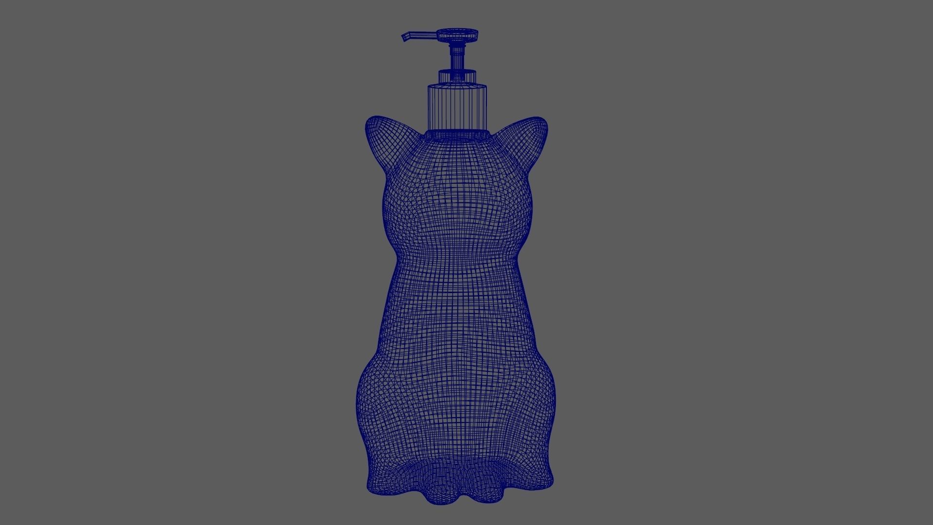Cat Liquid Soap Dispenser Green Version 3D model_13