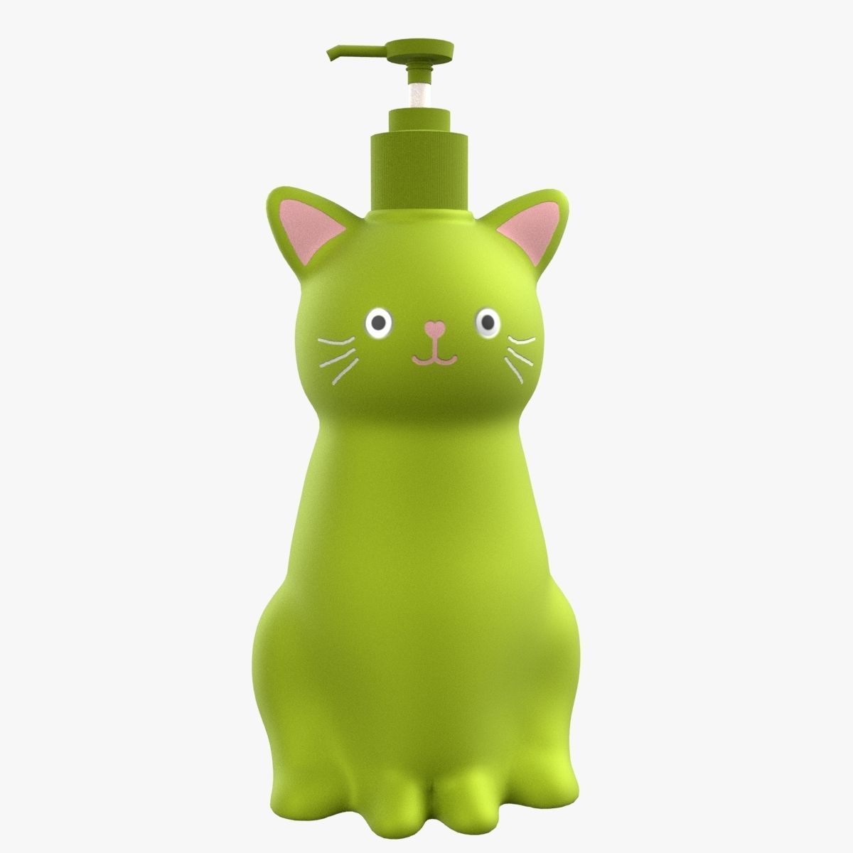 Cat Liquid Soap Dispenser Leaf Green Version 3D model_21