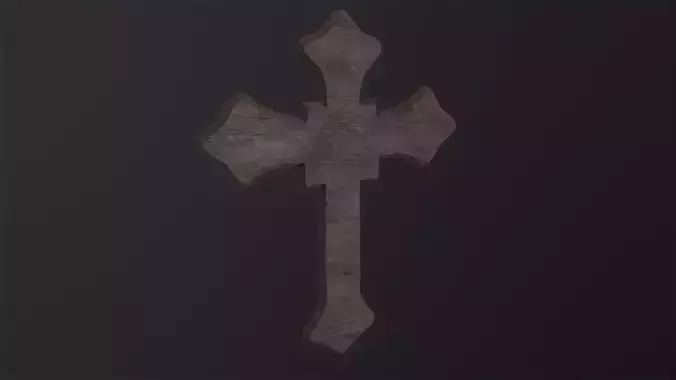 Wooden Cross 3D Model