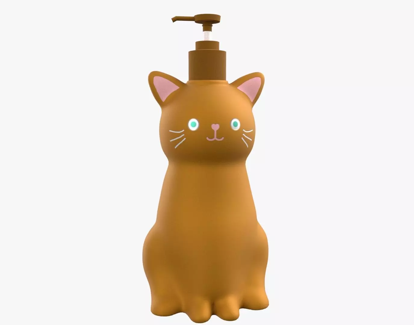 Cat Liquid Soap Dispenser Orange Version 3D model