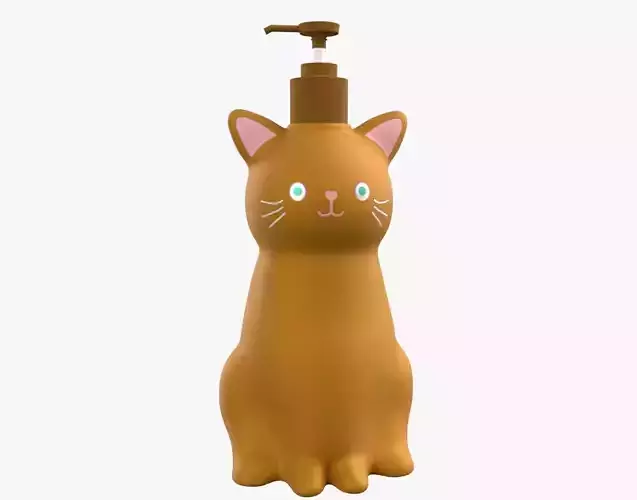 Cat Liquid Soap Dispenser Orange Version