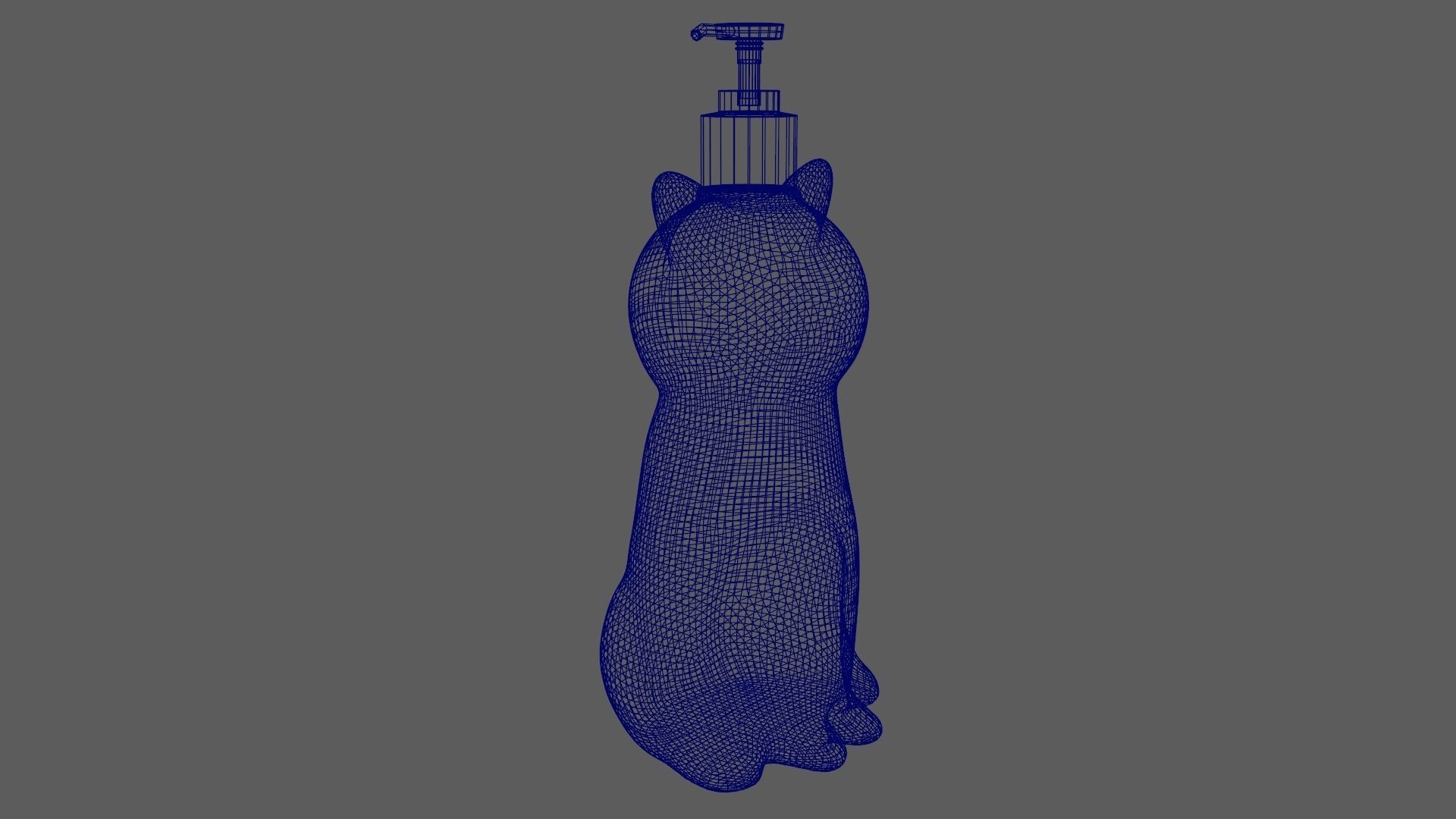 Cat Liquid Soap Dispenser Pink Version 3D model_16