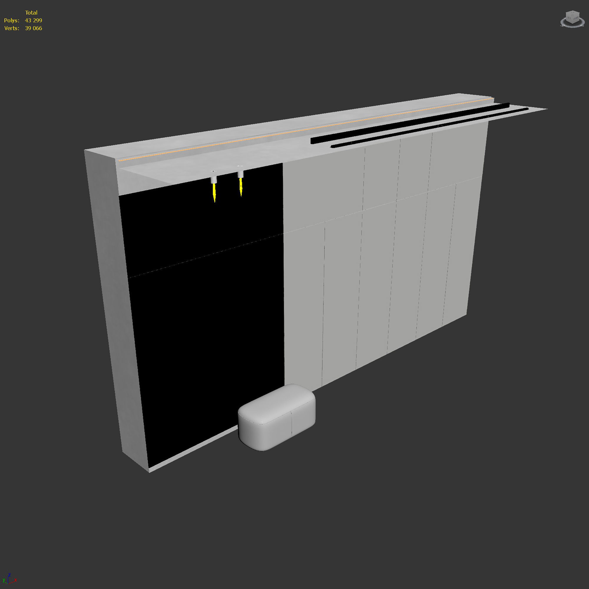 Hallway set 11 3D model_6