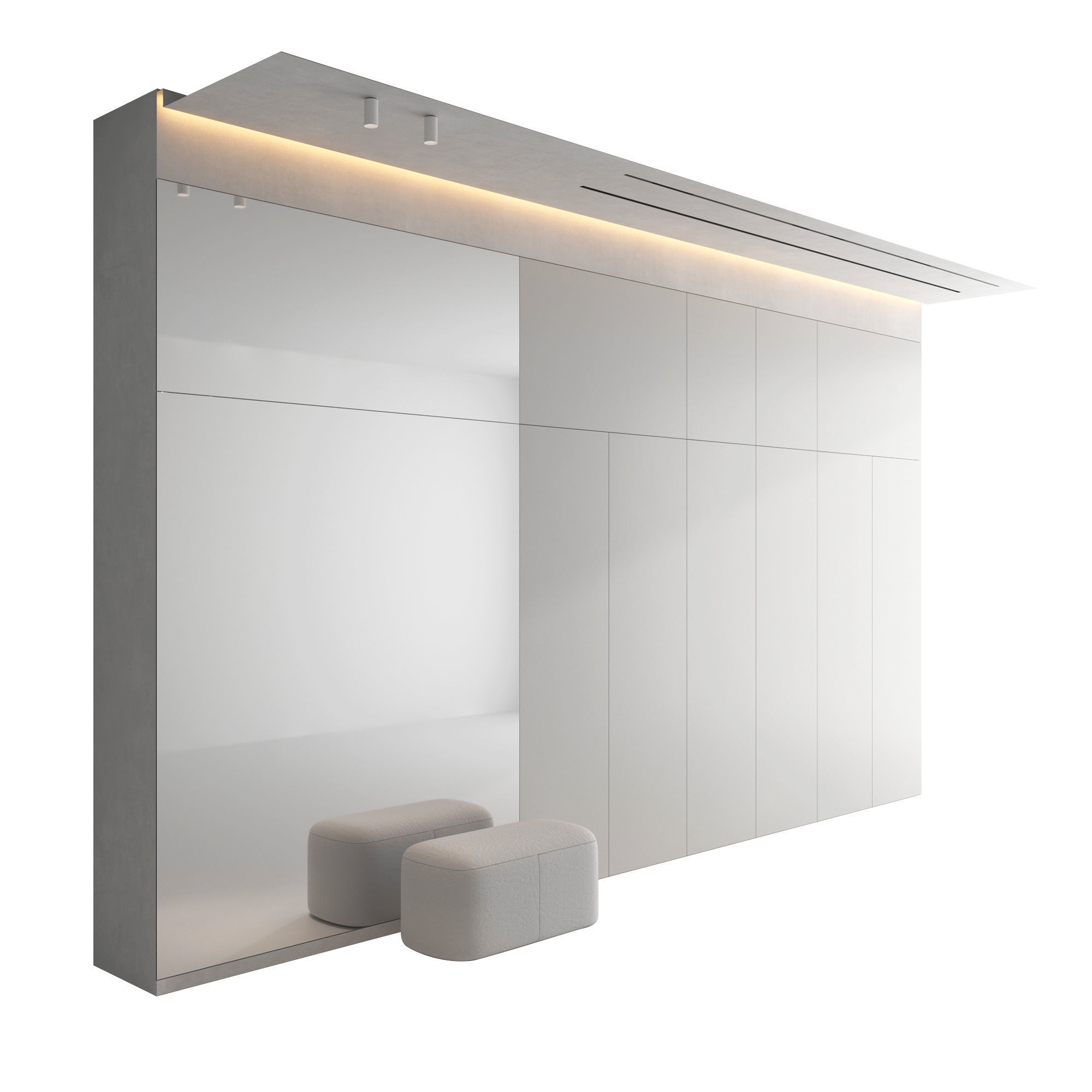 Hallway set 11 3D model_1