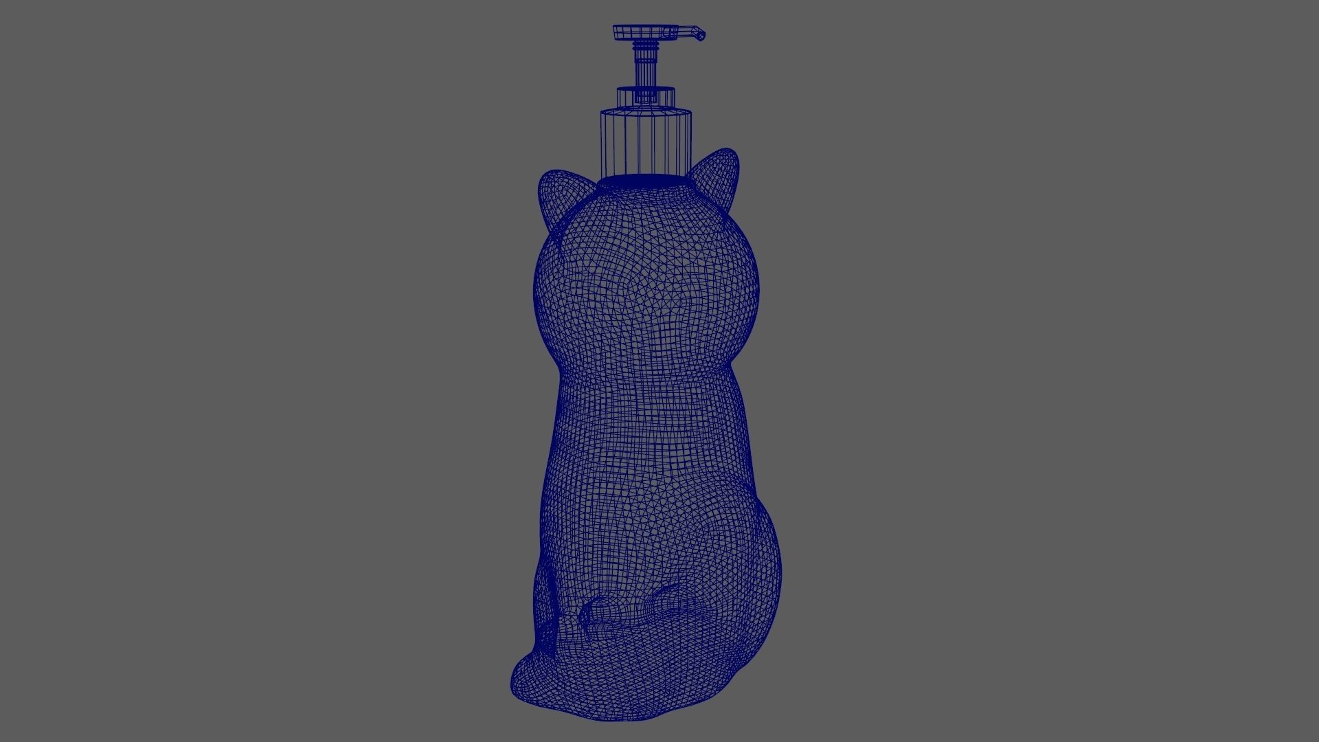 Cat Liquid Soap Dispenser Purple Version 3D model_15