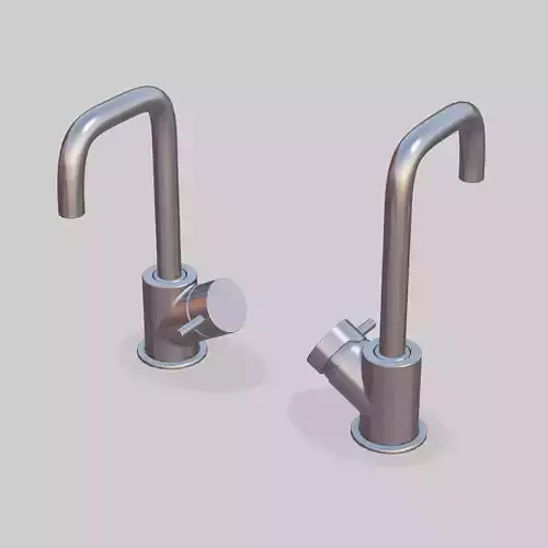 Steel Kitchen Tap - Low Poly
