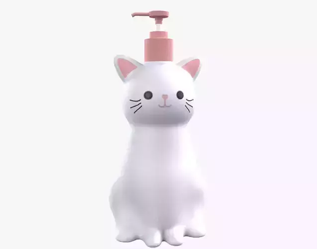 Cat Liquid Soap Dispenser White Version