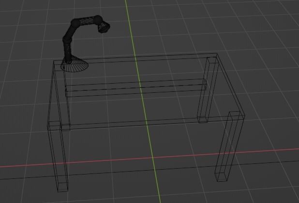 Table Low-poly 3D model_5