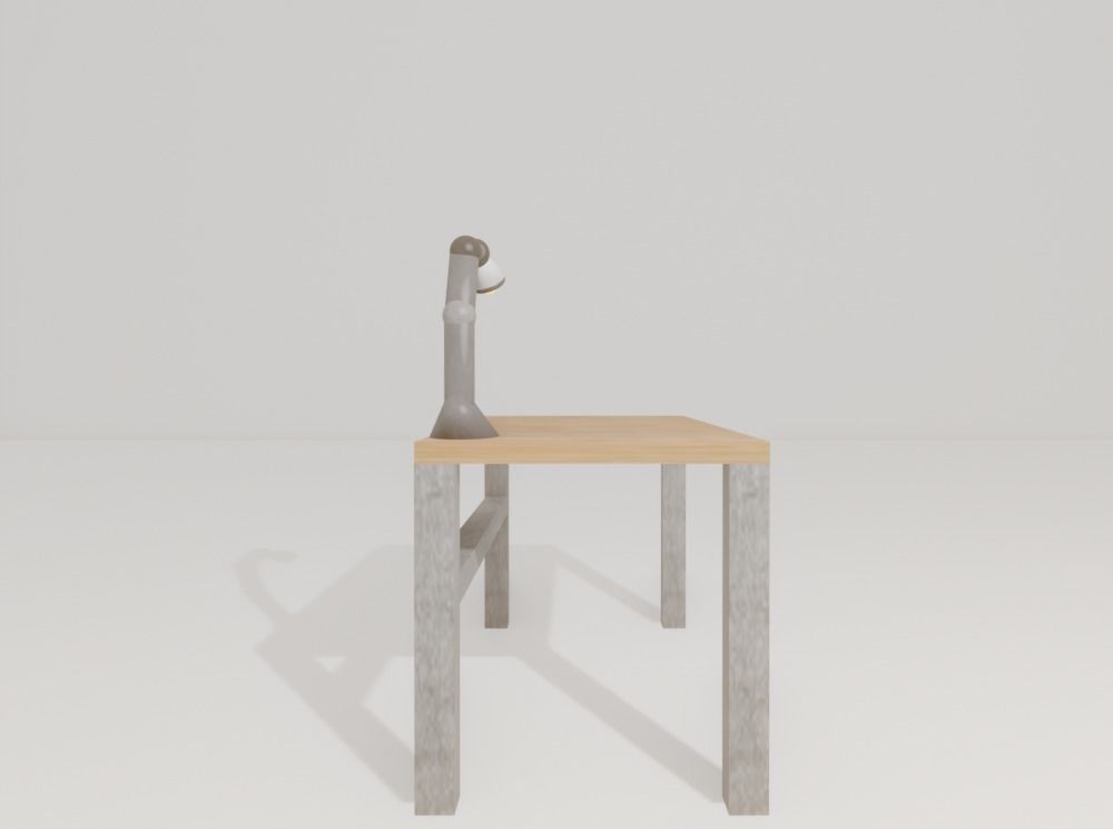 Table Low-poly 3D model_2