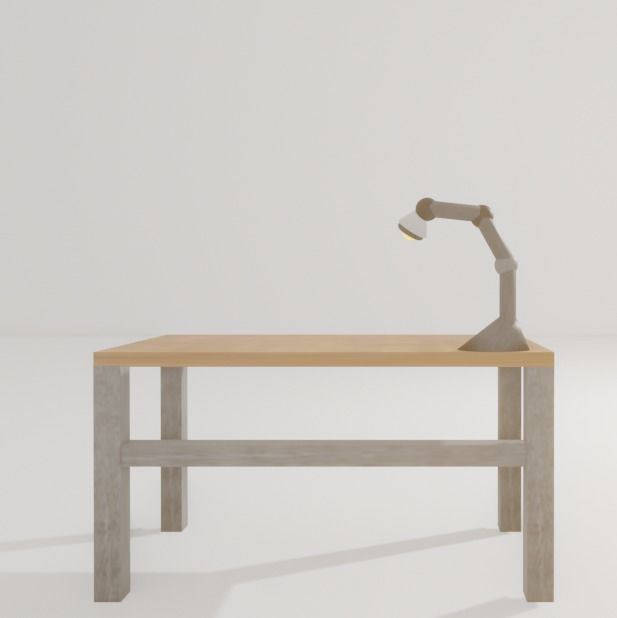 Table Low-poly 3D model_3