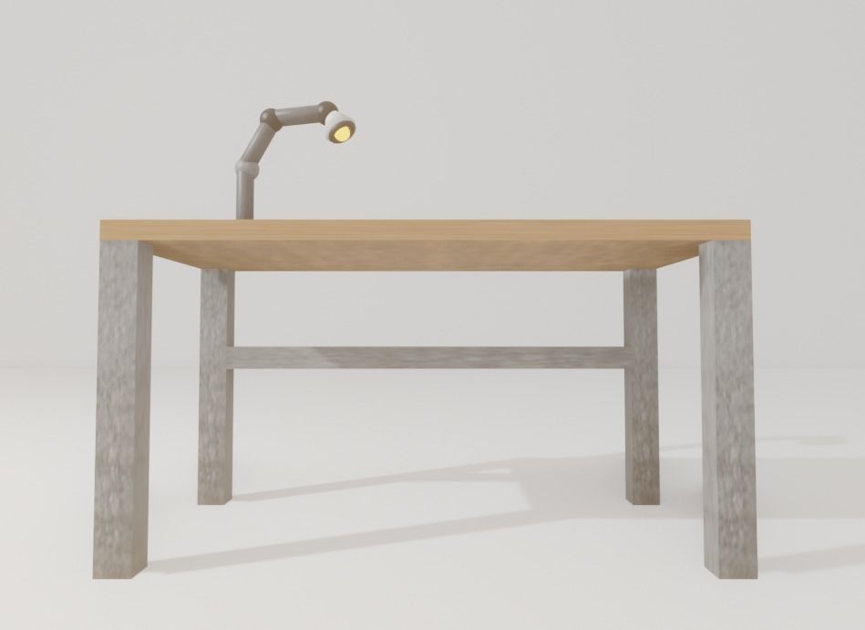 Table Low-poly 3D model_1