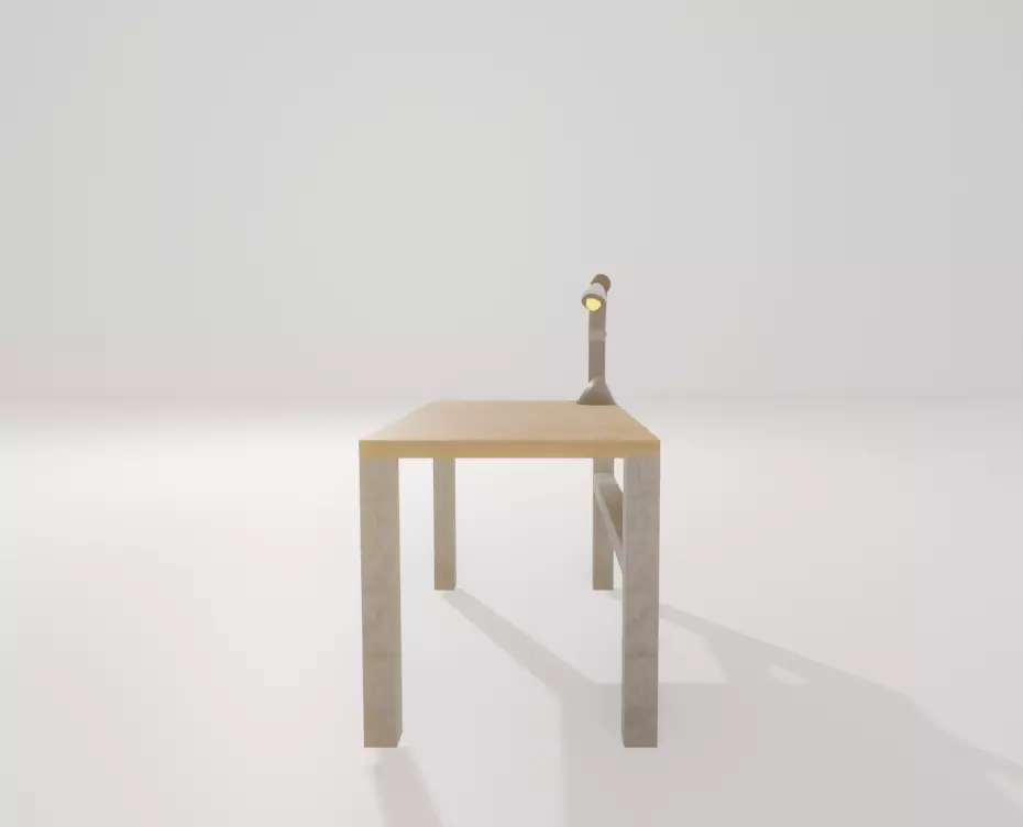 Table Low-poly 3D model_0