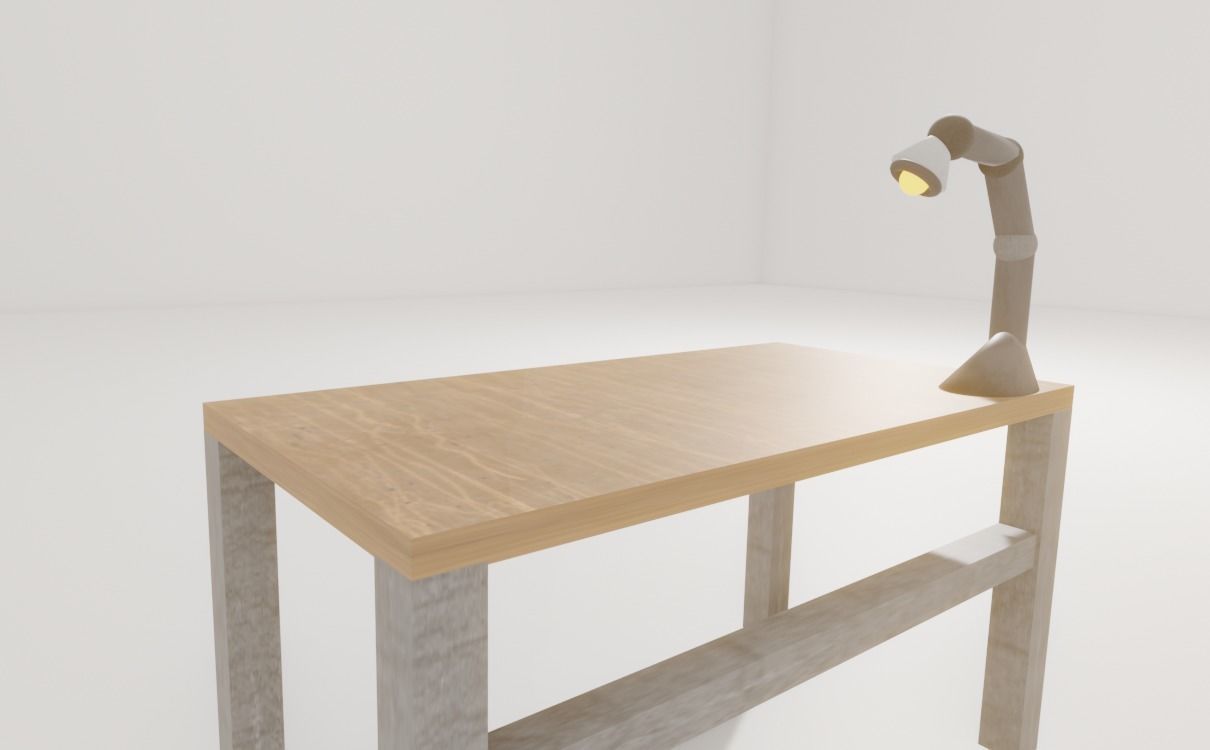 Table Low-poly 3D model_4