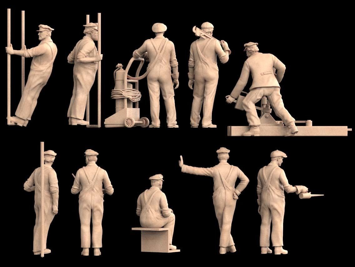 staff railroad 3D print model_1