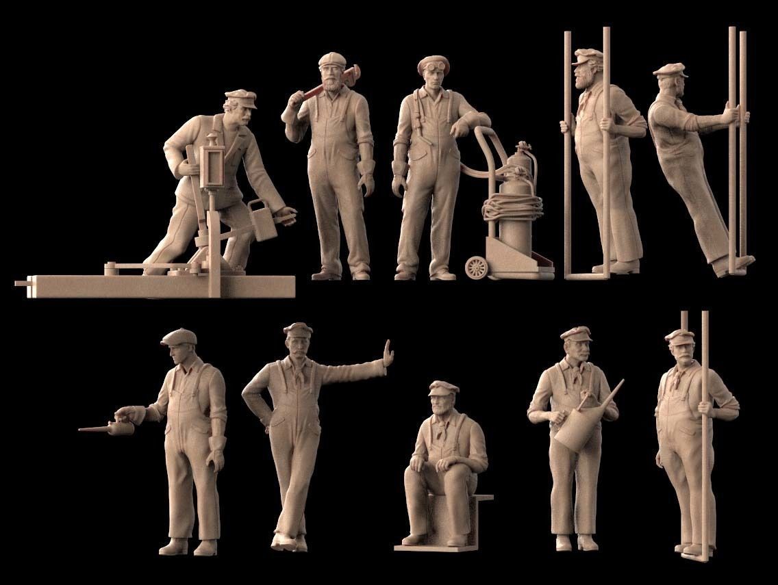 staff railroad 3D print model_3