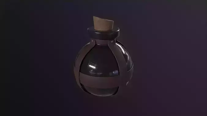 Bottle 3D Model Low-poly 3D model
