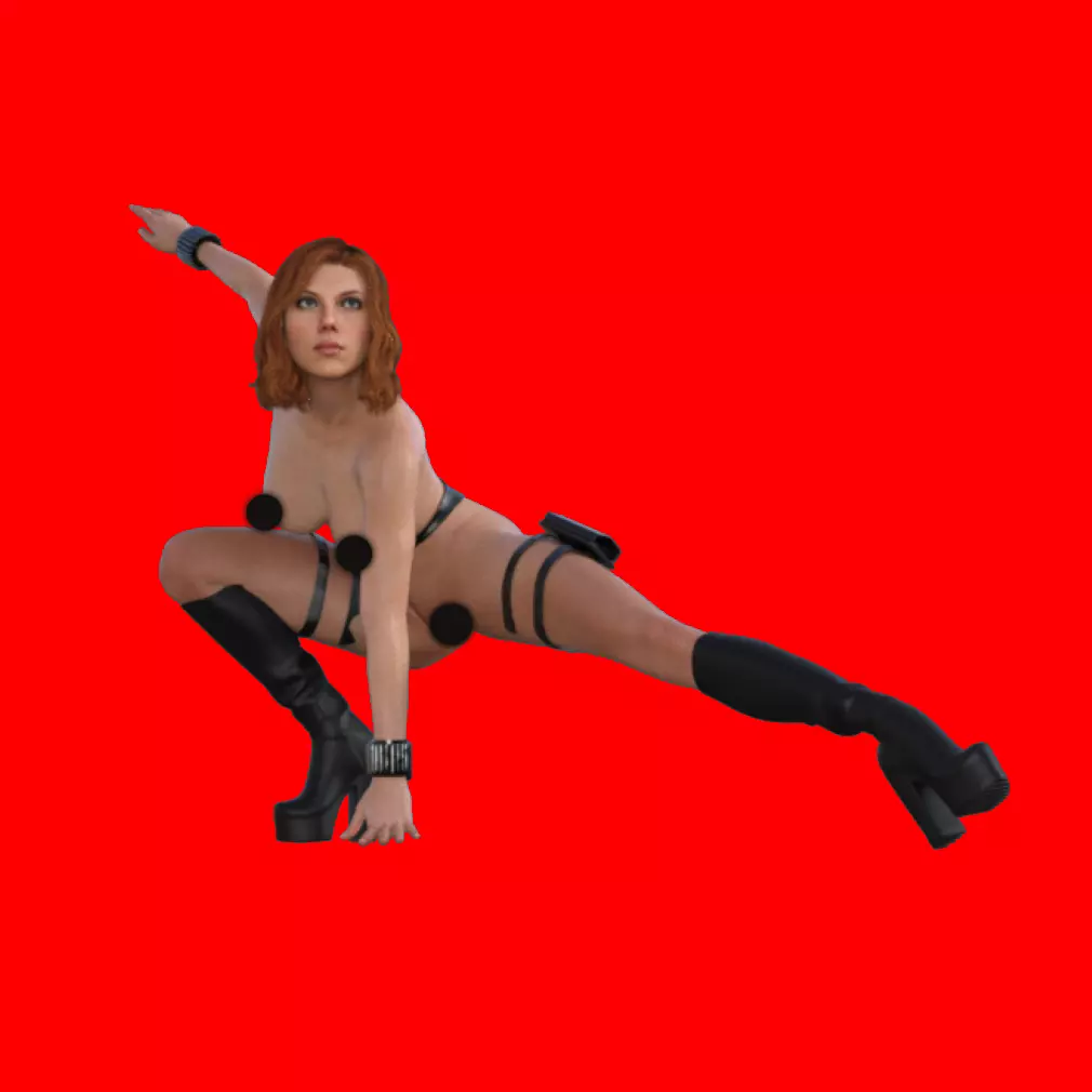Natasha Sexy Heroine - Hero Pose 3D print model_0