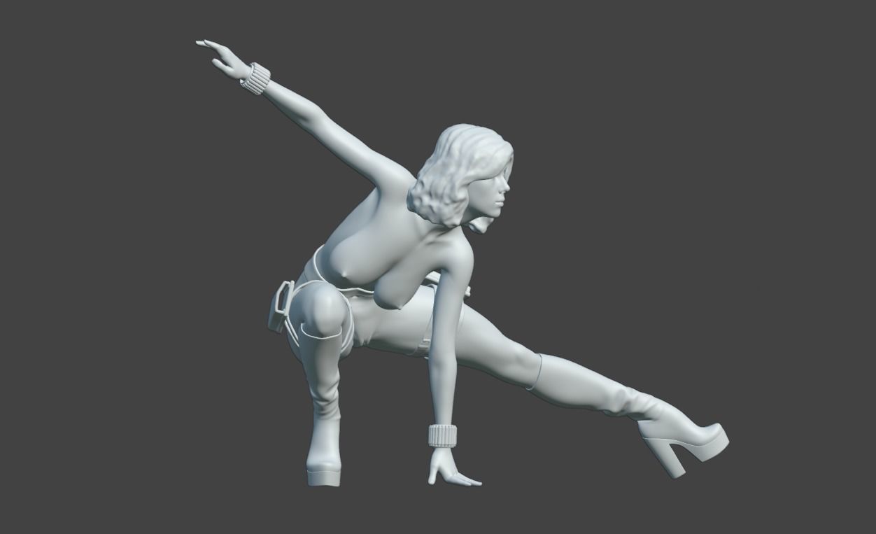 Natasha Sexy Heroine - Hero Pose 3D print model_7