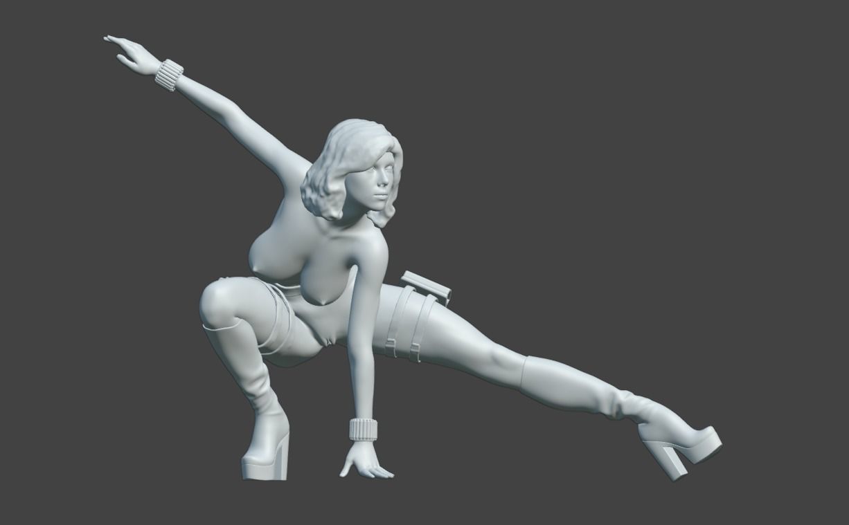 Natasha Sexy Heroine - Hero Pose 3D print model_5