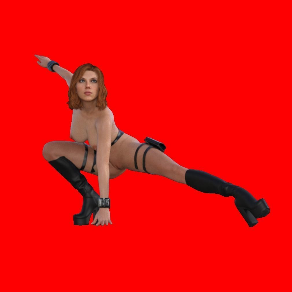 Natasha Sexy Heroine - Hero Pose 3D print model_1