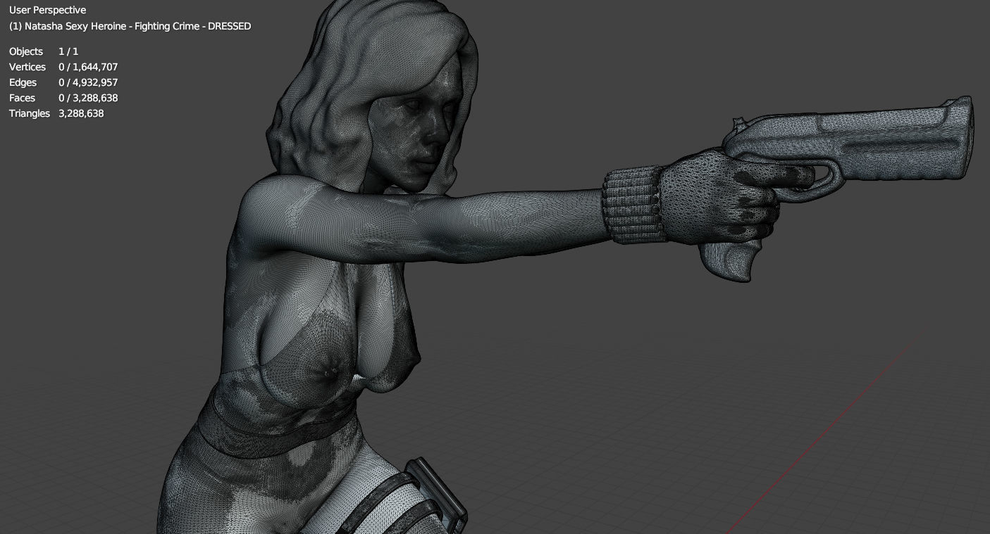 Natasha Sexy Heroine - Fighting Crime 3D print model_12