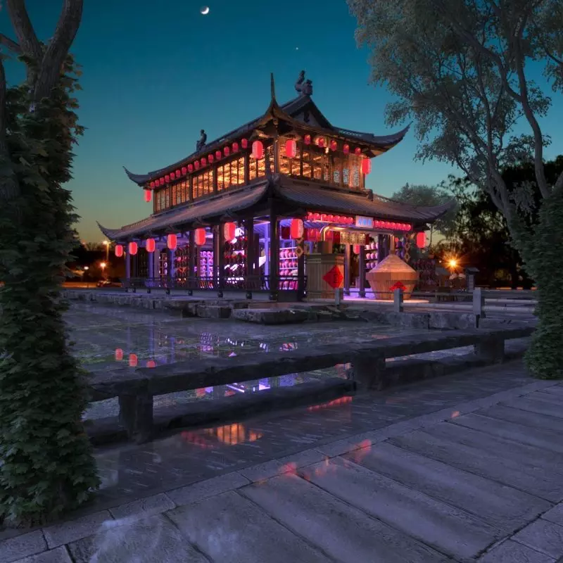 Ancient buildings 3D model_0