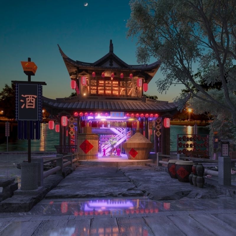 Ancient buildings 3D model_3