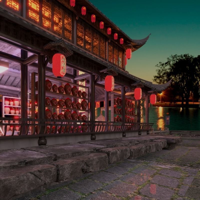 Ancient buildings 3D model_2