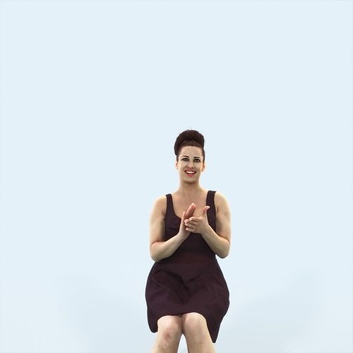 3D model Yearn 21J Clapping Sitting Casual Woman VR / AR / low-poly ...